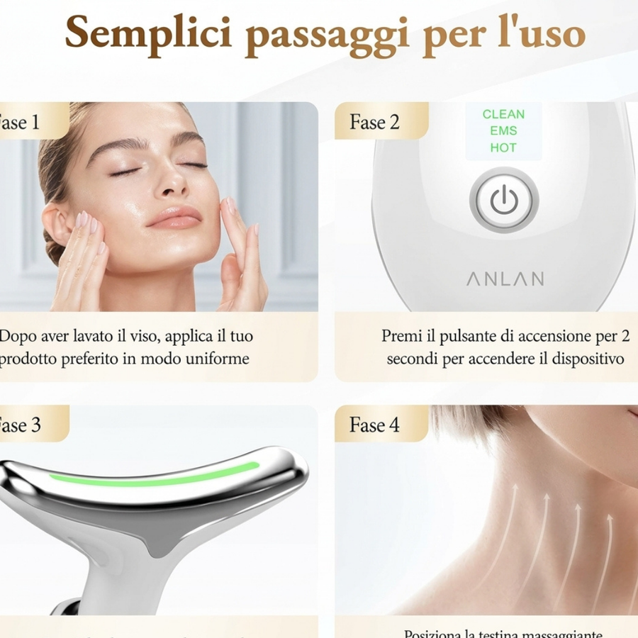 Velunelle - Massaggiatore Viso EMS 7 Colori