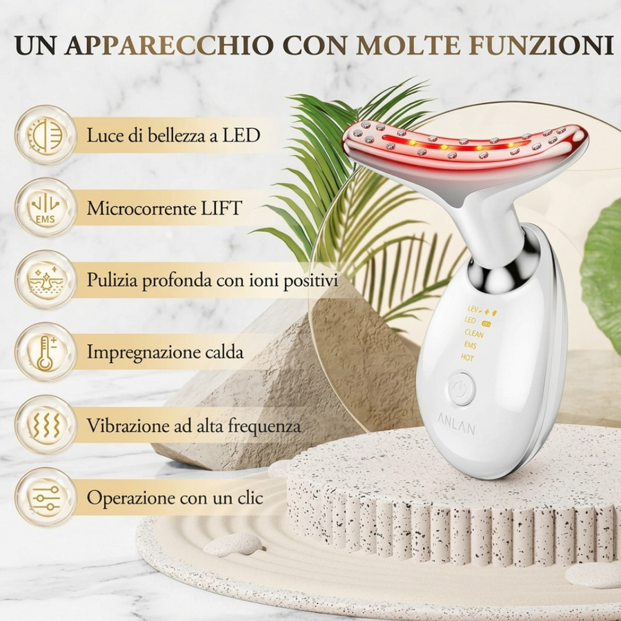 Velunelle - Massaggiatore Viso EMS 7 Colori