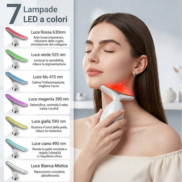 Velunelle Massaggiatore Viso EMS 7 Colori